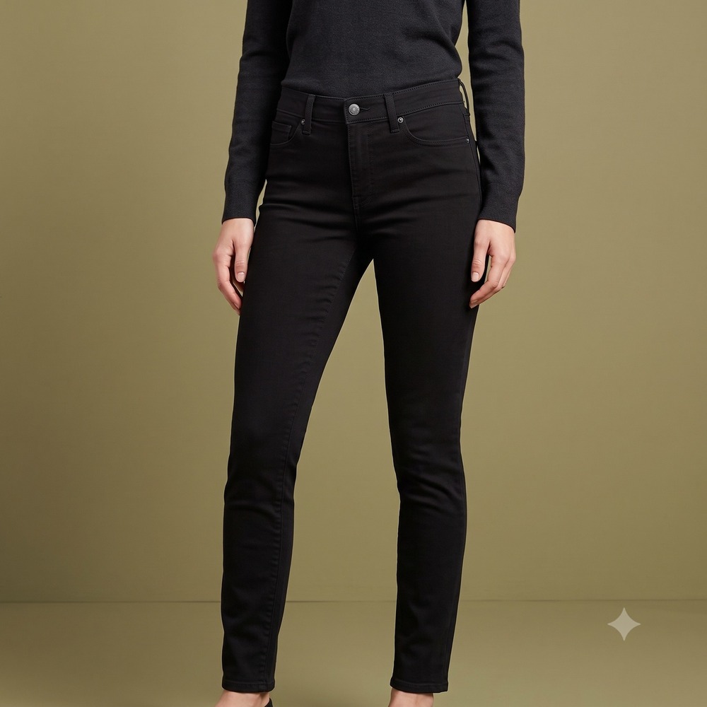 Gap‎ Universal Skinny Jeans Women 10/30R True Black Mid Rise Stretch Denim EUC